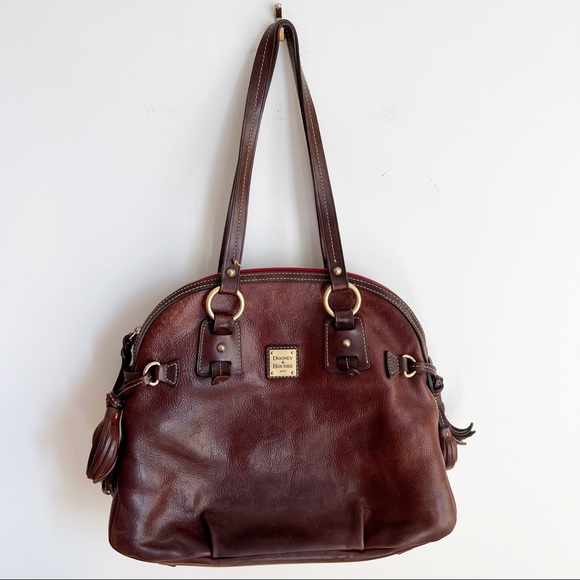 Dooney & Bourke Handbags - Dooney & Bourque 1975 Shoulder Brown Bag Gold Hardware